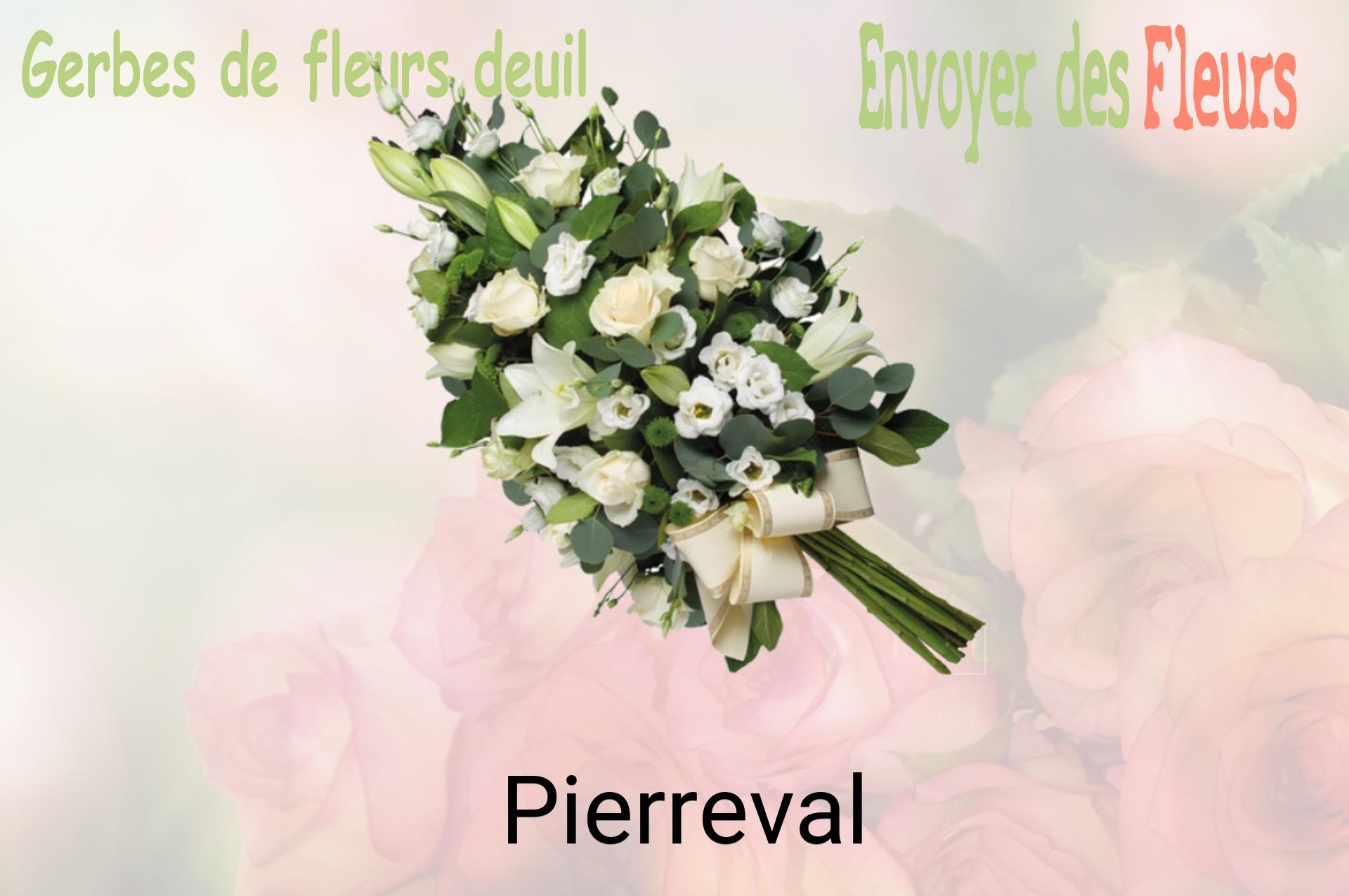 Gerbe de fleurs de deuil livrée à Pierreval